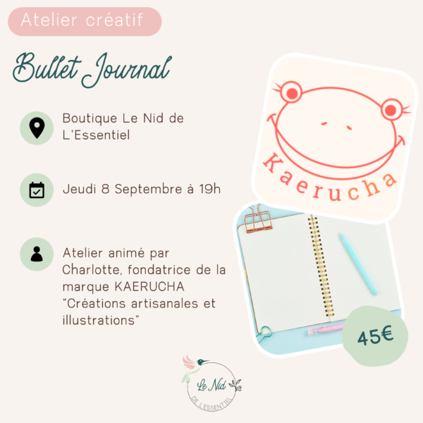 08/09/22 : Atelier Créatif "Bullet Journal"