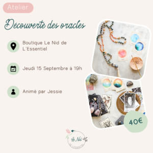 ! RESTE 1 PLACE ! 15/09/22 : Découverte des Oracles