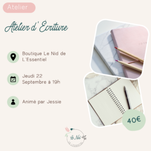 22/09/22 : Atelier d'Écriture