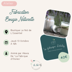 ! COMPLET ! 13/10/22 : Fabrication Bougie Naturelle