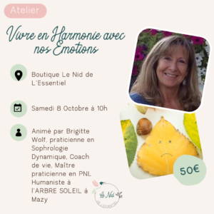 08/10/22 : Vivre en Harmonie avec nos Émotions