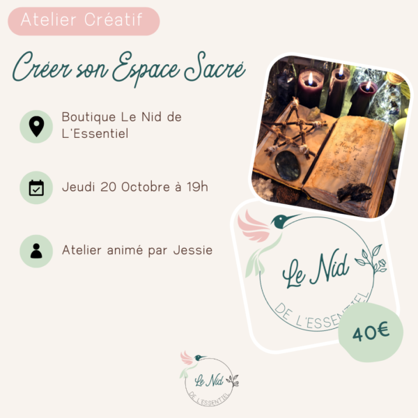 20/10/22 : Atelier Créatif "Créer son Espace Sacré"