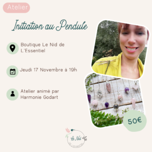 ! COMPLET ! 17/11/2022 : Initiation au Pendule