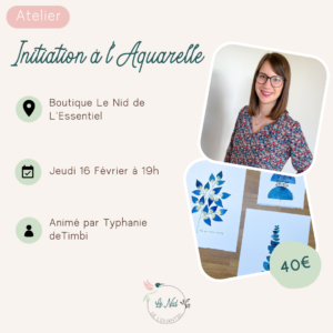 ! COMPLET ! 16/02/2023 : Initiation à l'Aquarelle
