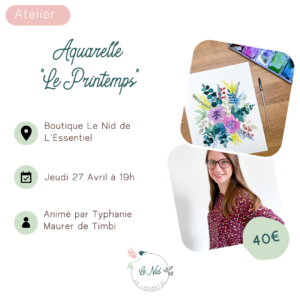 ! COMPLET ! 27/04/2023 : Initiation à l'Aquarelle