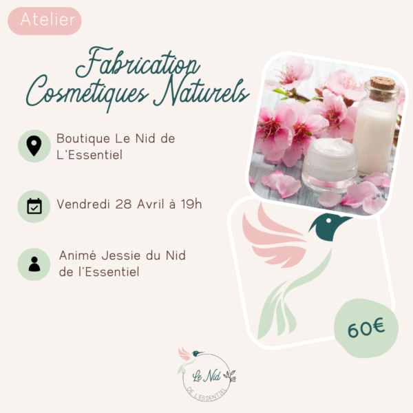 28/04/2023 : Fabrication Cosmétiques Naturels