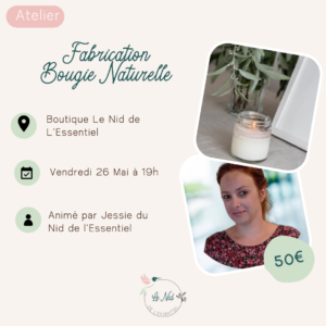 26/05/2023 : Fabrication Bougie Naturelle