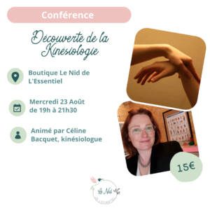 23/08/2023 : Conférence "Découverte de la Kinésiologie"