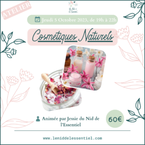 ! REPORTÉ ! 05/10/2023 : Fabrication Cosmétiques Naturels