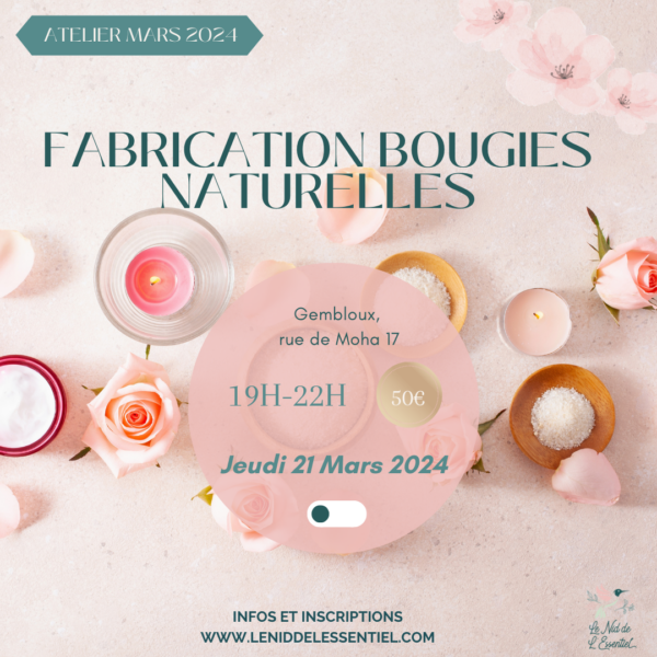 atelier fabrication bougies naturelles gembloux